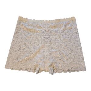 Fashion Bug Secret Slimmer Boyshort Panty Womens Size 3X White Lace
